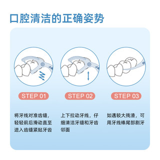 小鹿牙线棒舒适深洁双线薄荷牙签100支/袋*5袋500支随身盒方便携带 