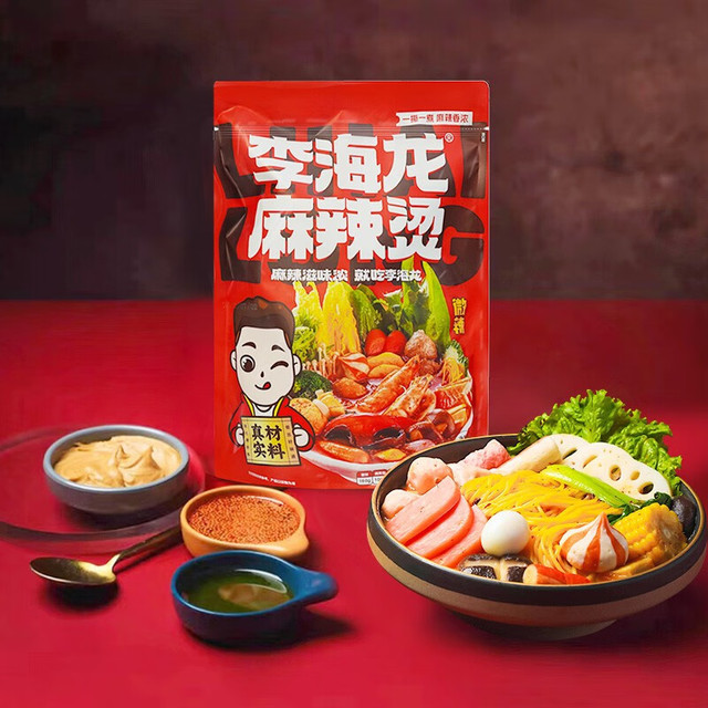 李海龙麻辣烫东北老式风味黏糊浓汤麻辣烫面麻辣拌自煮夜宵方便速