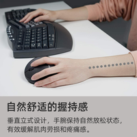 Perixx 佩锐 PM719L usb无线鼠标人体工学办公专用鼠标（左手鼠标 左撇子女生小手鼠标） 黑色 无线2.4g