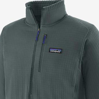 巴塔哥尼亚（Patagonia）男子抓绒衣R1 Pullover 秋冬款户外舒适休闲保暖套头衫长袖上衣 Nouveau Green (NUVG) XS