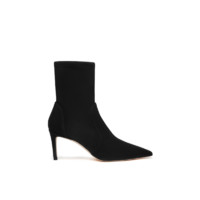 STUART WEITZMAN SW STUART 75 STRETCH BOOTIE 秋冬优雅尖头细高跟袜靴小黑靴短靴