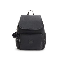 凯普林 kipling男女款2024秋冬新帆布包书包出游包猴子包双肩包背包 CITY ZIP S-黑皮诺色