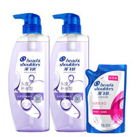 海飞丝洗发水 去屑头皮护理补水发丝蓬松洗头膏控油蓬松型670g男女通用 头皮补水型 360g*2+200g袋装