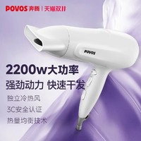 POVOS 奔腾 吹风机家用护发电吹风高速大功率风筒大风力发廊级速干2200W