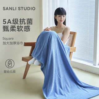 SANLI 三利 5A级抗菌加厚加大浴巾  静谧蓝80*160cm