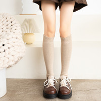 长筒袜过膝袜子女加厚保暖毛圈四双秋冬学院风毛巾加绒大腿高筒袜 均码