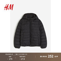 H&M 童装男童2024年疏水保暖外套1211202 黑色 135/68