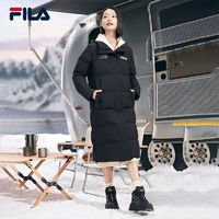 百亿补贴：FILA 斐乐 女羽绒服秋冬加厚连帽长款防泼水防污保暖外套F11W349910