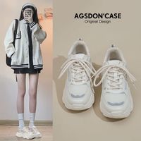 奥古狮登老爹鞋女2024爆秋季ins厚底增高轻便小白运动鞋