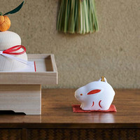中川政七商店 卯兔摆件 陶土 动物造型 新年装饰挂件 颜色分类：卯兔