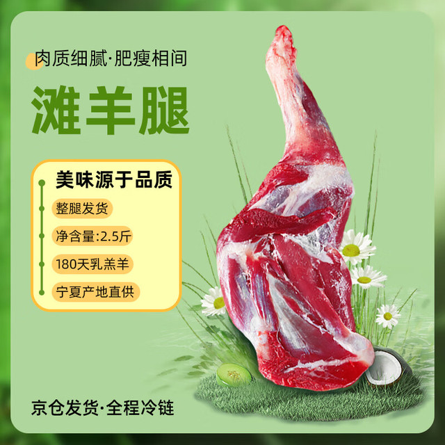 仲亨记 宁夏滩羊 羔羊前腿带骨 2.5斤