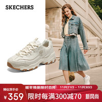 SKECHERS 斯凯奇 女鞋小白鞋时尚厚底增高老爹鞋舒适复古休闲运动鞋149807