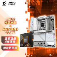 GIGABYTE 技嘉 主板CPU套装技嘉电竞冰雕X870E AORUS PRO ICE+AMD9900X处理器