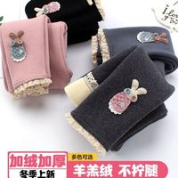 女童加绒加厚打底裤秋冬儿童保暖长裤冬季宝宝中大童洋气裤子外穿