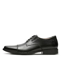 Clarks 男士 Derby 系带鞋 黑色皮革 41 EU 宽版