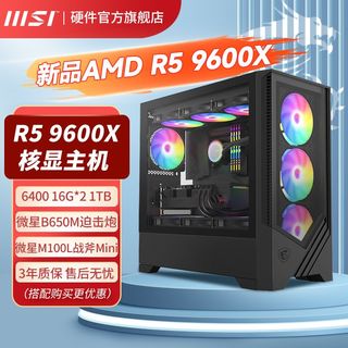 R5 9600X 16G 1TB 核显游戏台式机设计DIY组装机电脑无卡主机