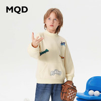 马骑顿 MQD童装男大童23冬新款潮酷休闲加绒字母半高领卫衣