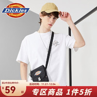 Dickies 帝客 斜挎包男女同款 运动风通勤随身包手机包 DK010601 黑色