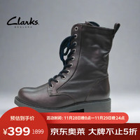 Clarks 其乐 女鞋 Orinoco2 Style 防滑柔软舒适加宽骑士马丁靴 261636245