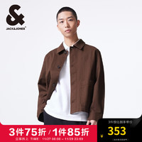 杰克·琼斯（JACK&JONES）潮流简约字母刺绣后领金属装饰夹克外套上衣男士224121048 E07德米塔斯 常规 E07德米塔斯 165/88A/XS