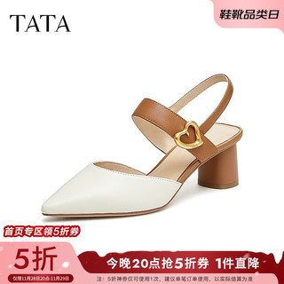 TATA 他她 女士法式高跟凉鞋 7RZ14BH4