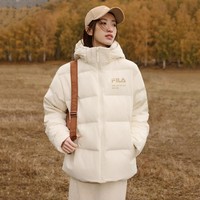 FILA 斐乐 情侣款 羽绒服 男女同款 休闲宽松保暖连帽长袖外套