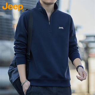 移动端、京东百亿补贴：Jeep 吉普 男士卫衣 秋冬季宽松立领长袖T恤