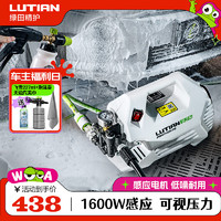 LUTIAN 绿田 家用220V洗车机雪豹P5感应电机1600W带压力表