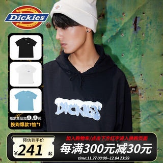 Dickies 帝客 字母图案印花毛圈布圆领卫衣 男女同款百搭简约卫衣 DK0A88CT 黑色 S