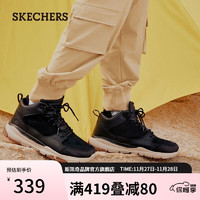 斯凯奇（Skechers）男鞋高帮鞋户外休闲靴休闲百搭运动工装短靴65731 黑色 42.5