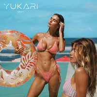 yukari swim 新款小胸聚拢三件套分体泳衣 YB110