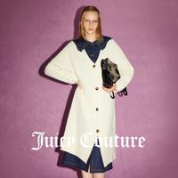 Juicy Couture 橘滋 下雪天LOGO纽扣长款毛织女式外套