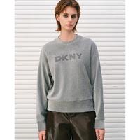 DKNY 唐可娜儿 烫钻LOGO圆领宽松女式卫衣2024秋冬