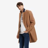 Tommy Hilfiger男装羊毛羊绒混纺时尚单排扣中长款翻领大衣27706