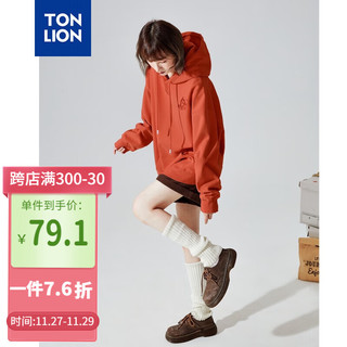 TONLION 唐狮 加菲猫 女士卫衣 橘色 M