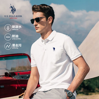 百亿补贴：U.S. POLO ASSN. U.S. POLO ASSN夏季POLO衫休闲修身刺绣上衣翻领三防凉感纤维速干