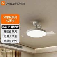 米家小米风扇灯吊灯42英寸ip20防护电风扇简约北欧卧室餐厅遥控灯