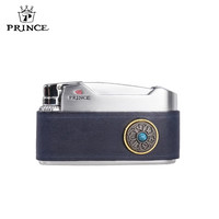 王子（PRINCE）日本品牌PRINCE王子个性充气体打火机 皮款-六字真言蓝色 1个
