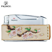 王子（PRINCE）日本品牌PRINCE王子个性充气体打火机 皮款-樱花 1个