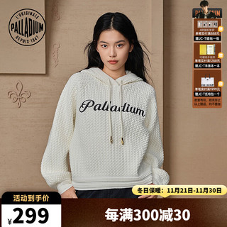 PALLADIUM 帕拉丁 毛衫连帽宽松时尚长袖纯色百搭毛衣199774 棉花糖色 M