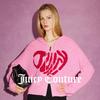 Juicy Couture 橘滋 蜜桃心事Logo爱心提花连帽女式毛衣外套