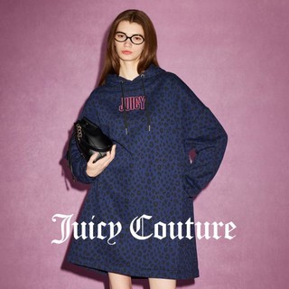 Juicy Couture 橘滋 浪漫风暴Logo刺绣豹纹连衣裙