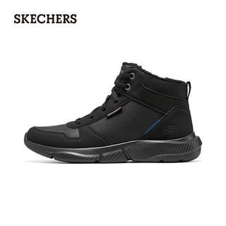 斯凯奇（Skechers）男鞋马丁靴高帮保暖防寒雪地靴冬季加绒男靴男士休闲鞋210788 全黑色/BBK 44