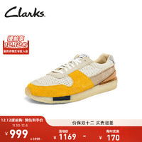 Clarks 其乐 ORIGINALS系列 男士复古潮流舒适透气休闲鞋 261655427 白色/黄色 41.5