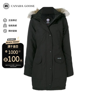 PLUS会员：CANADA GOOSE Trillium 女款防寒中长款连帽冬季大衣羽绒服 6660L