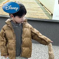 迪士尼（Disney）儿童羽绒服宝宝加厚冬季羽绒服男女童2024保暖中小童外套 卡其色 100cm90cm身高拍