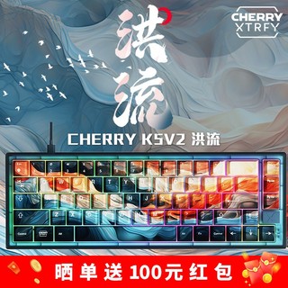 百亿补贴：CHERRY 樱桃 K5V2洪流轴客制化热插拔机械键盘电竞游戏65配列