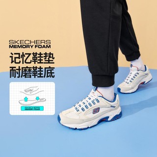 SKECHERS 斯凯奇 男鞋运动休闲鞋 白色/红色/黄色