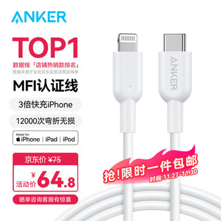 Anker 安克 A8632622 MFi认证 Type-C转Lightning数据线 0.9m