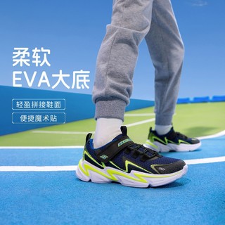 百亿补贴：SKECHERS 斯凯奇 运动鞋男童魔术贴休闲运动鞋儿童百搭休闲鞋跑步鞋